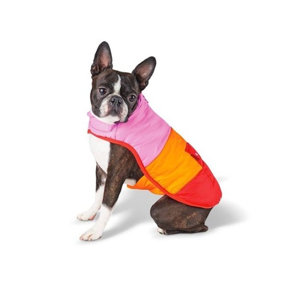LEGO x Target Dog Coat - Small - Pink/Red/Orange puffer jacket - Picture 1 of 4